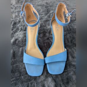 Call It Spring Light Blue Ankle Strap Heels